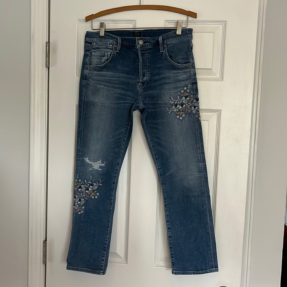 Citizens of Humanity embroidered detail jeans